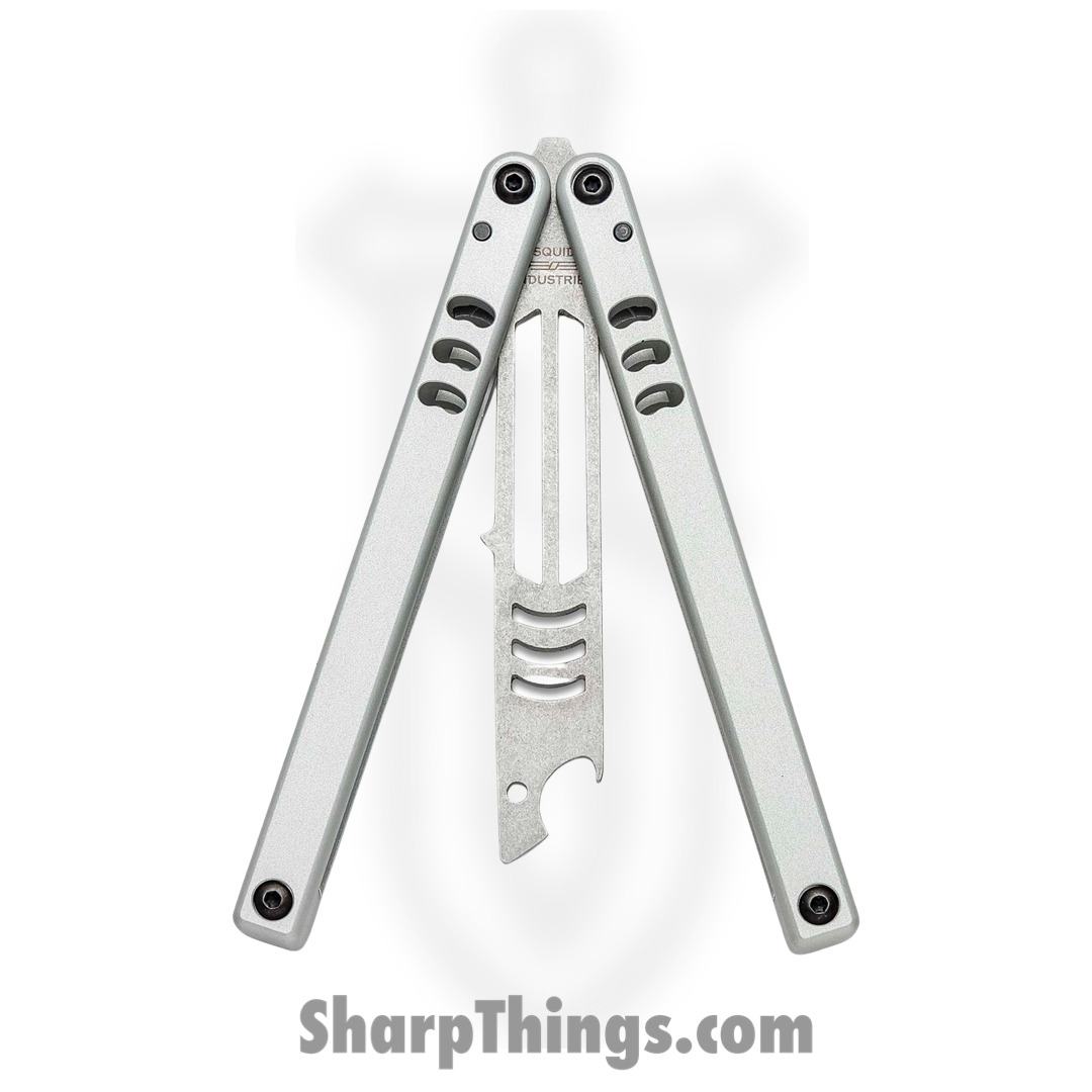 Squid Industries - 04TR04SW01SL - Mako V4.5 Bottle Opener Balisong Trainer - 304 Stainless 6061-T6 - Silver - Image 3
