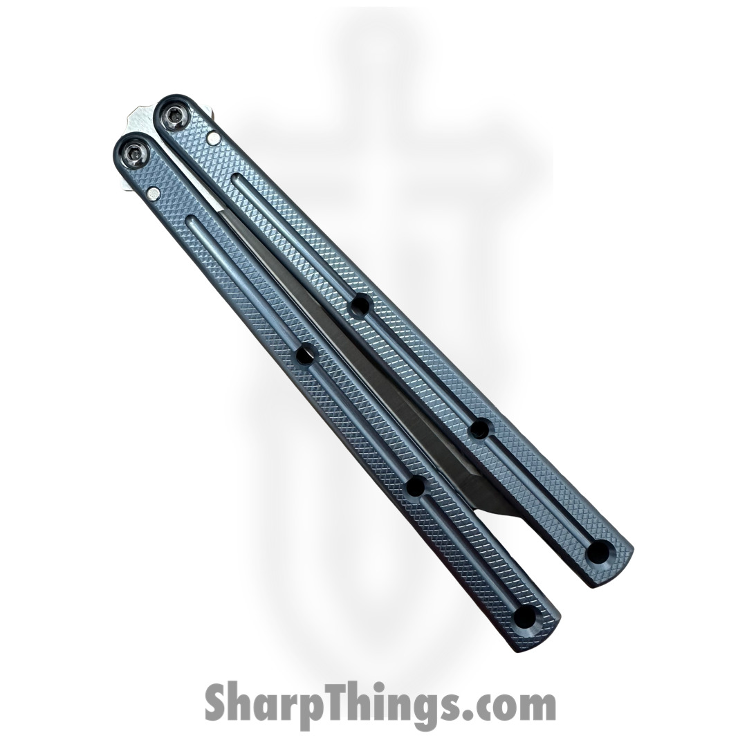 Squid Industries - 09TNALSA01GM - Krake Raken Tanto V2.5 Balisong Knife - AEB-L 7075 - Gunmetal - Image 3