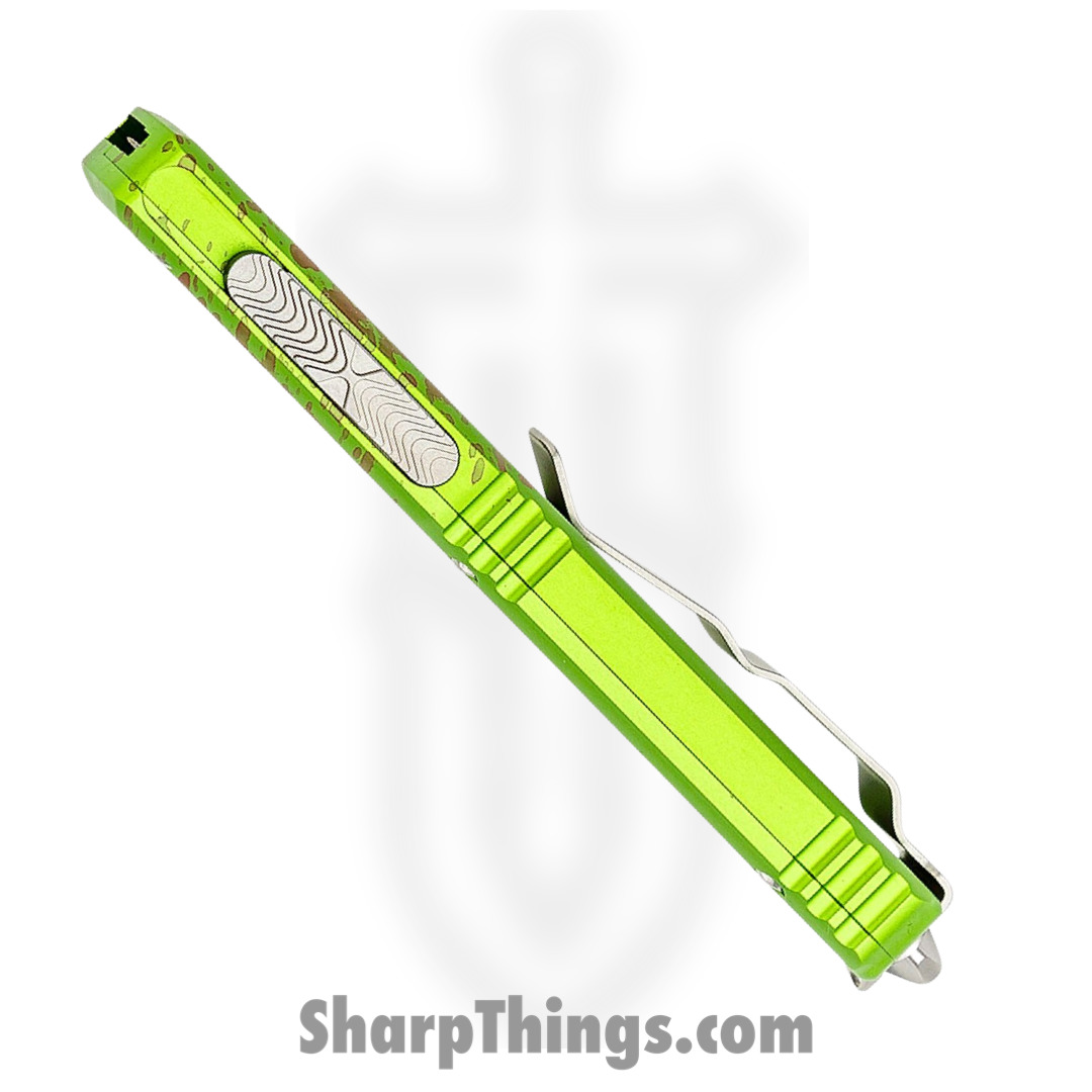 Microtech - 119-10SETZTS - Ultratech Hellhound/Warhound Zombie Set - OTF Auto - Elmax Stonewash - 6061-T6 Aluminum - Green/Red - Image 4