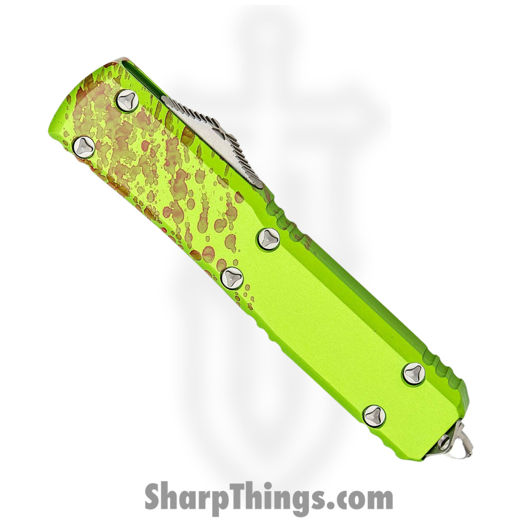 Microtech - 119-10SETZTS - Ultratech Hellhound/Warhound Zombie Set - OTF Auto - Elmax Stonewash - 6061-T6 Aluminum - Green/Red - Image 5