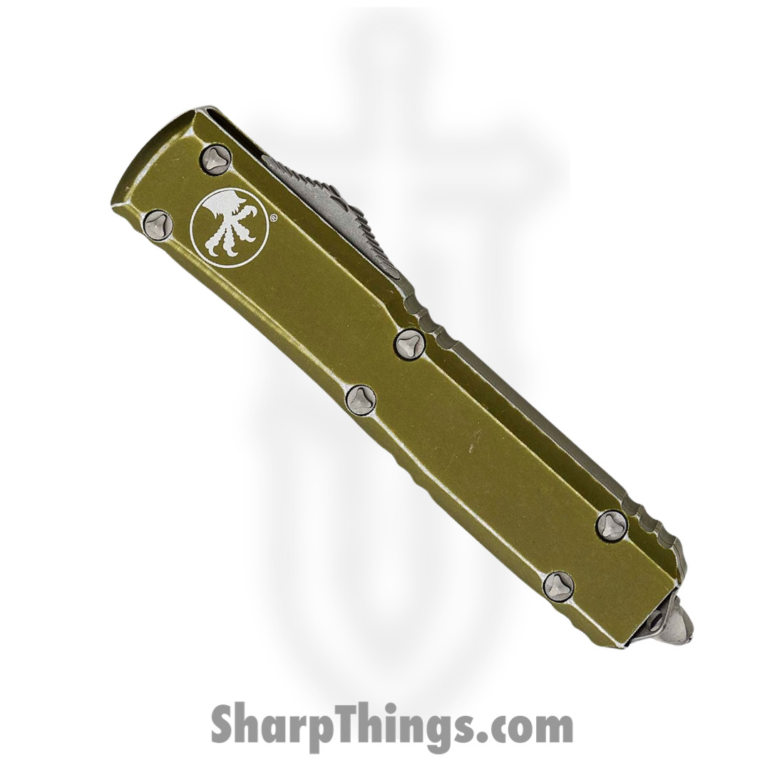Microtech - 122-D12DOD - Ultratech - OTF Auto - Elmax Apocalyptic Dagger - 6061-T6 Aluminum - Distressed OD Green - Image 3