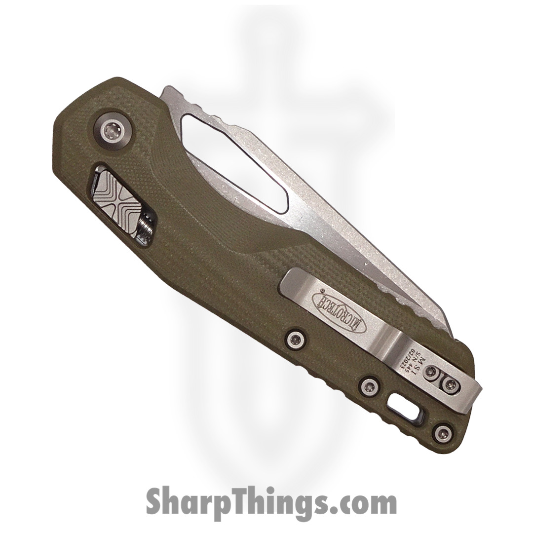 Microtech - 210-10GTOD - MSI™ - Folding Knife - M390MK Stonewash Modified Sheepsfoot - G10 - OD Green - Image 2