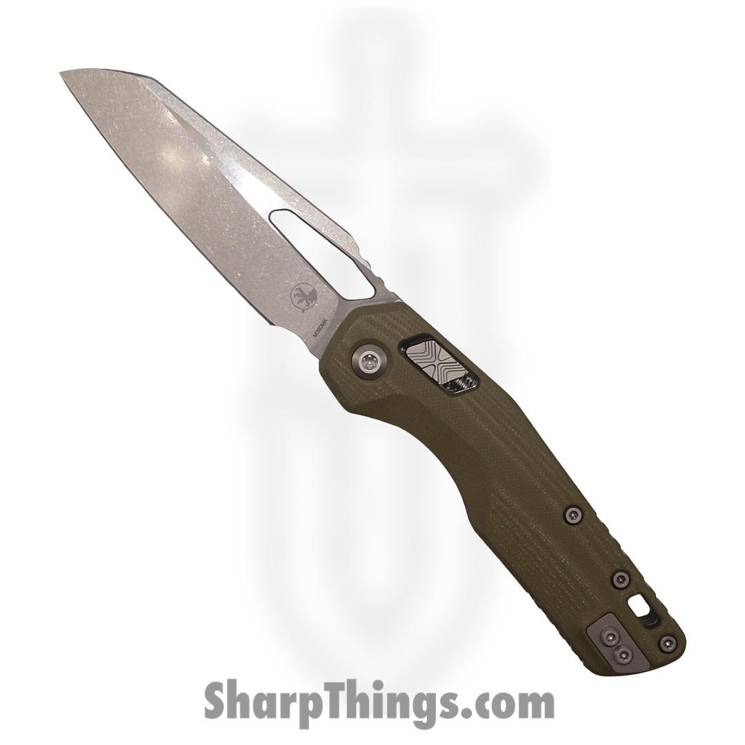 Microtech - 210-10GTOD - MSI™ - Folding Knife - M390MK Stonewash Modified Sheepsfoot - G10 - OD Green