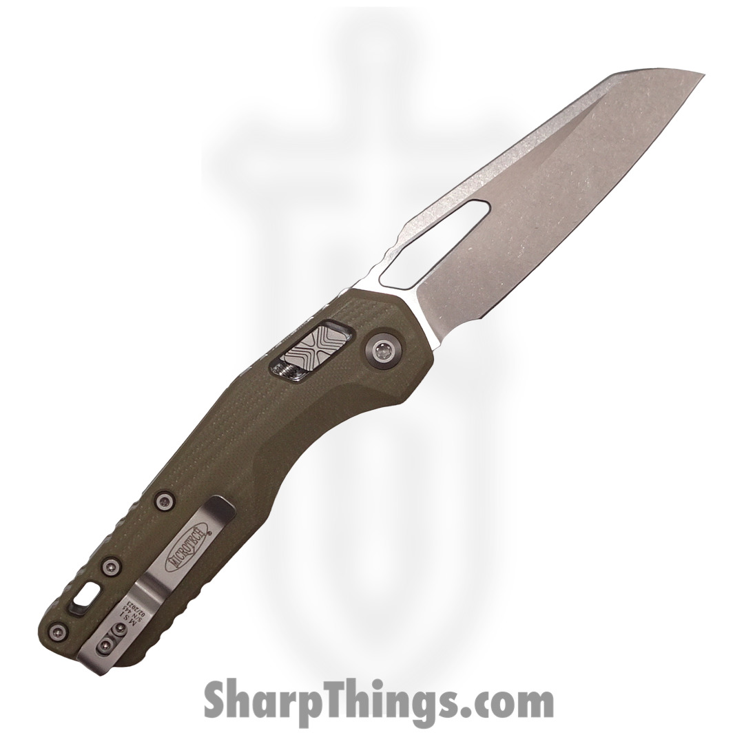 Microtech - 210-10GTOD - MSI™ - Folding Knife - M390MK Stonewash Modified Sheepsfoot - G10 - OD Green - Image 4