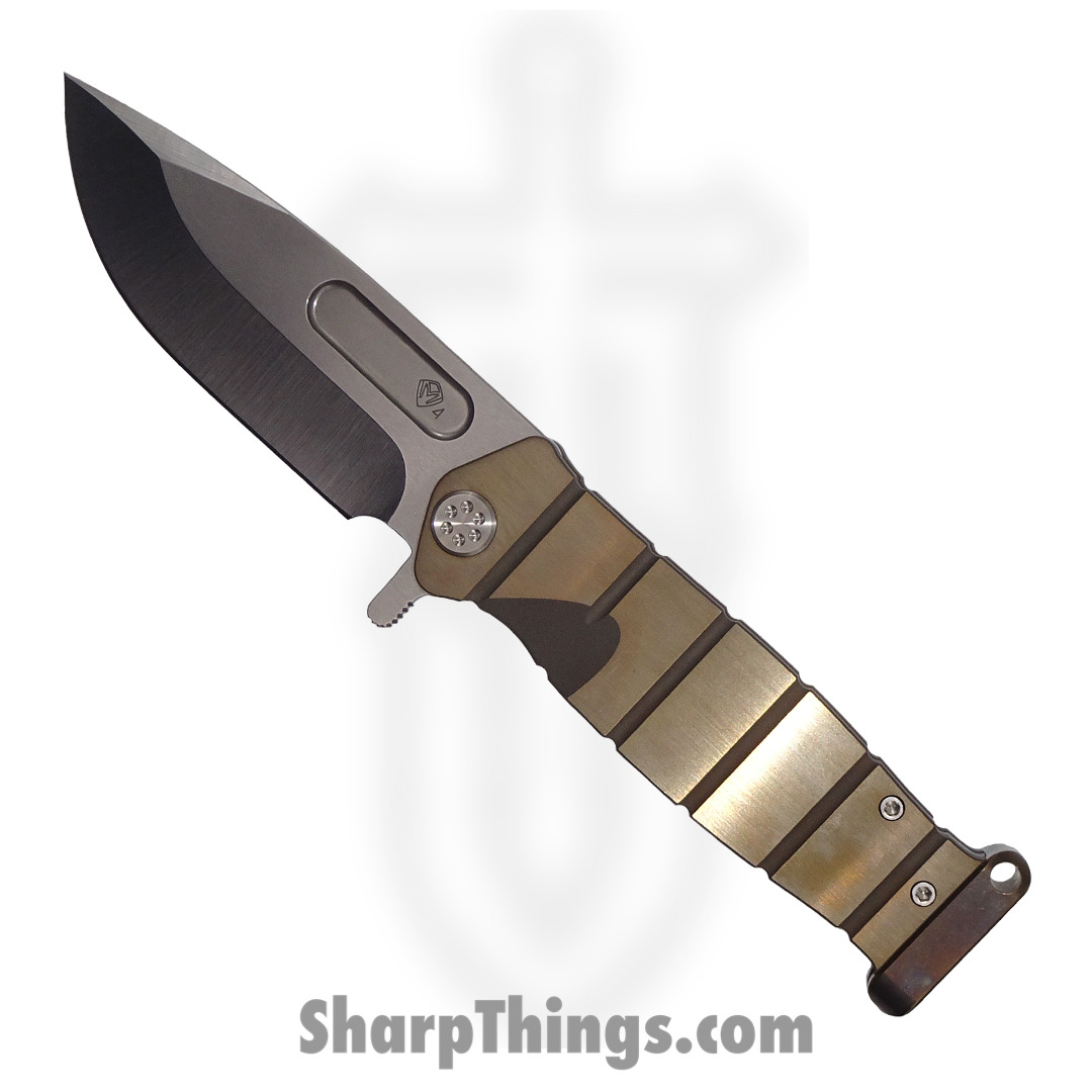 Medford Knife - MK2044TQ-36A1-TSC1-P1 - USMC Fighter Flipper Knife - S45VN Tumbled - BB/Faced Bronze