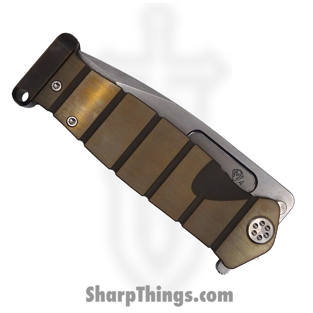 Medford Knife - MK2044TQ-36A1-TSC1-P1 - USMC Fighter Flipper Knife - S45VN Tumbled - BB/Faced Bronze - Image 2