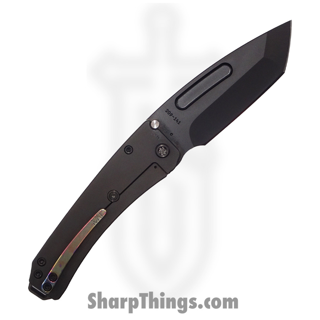 Medord Knife - MK0334PT-30PV-TPCP-BP - Midi Marauder Folder - PVD S45VN Tanto - PVD W/Brsh/PenAno Perimeter/Finger Grooves Handle - Image 6