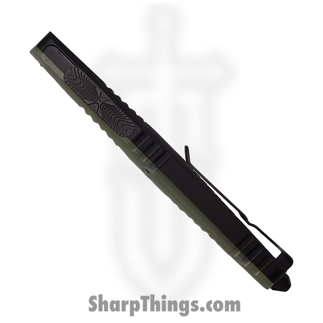 Microtech - 219R-1GTJGS - Combat Troodon - OTF Auto - M390 Two Tone Hellhound Razor - Aluminum/G10 - Black/Jade - Image 2
