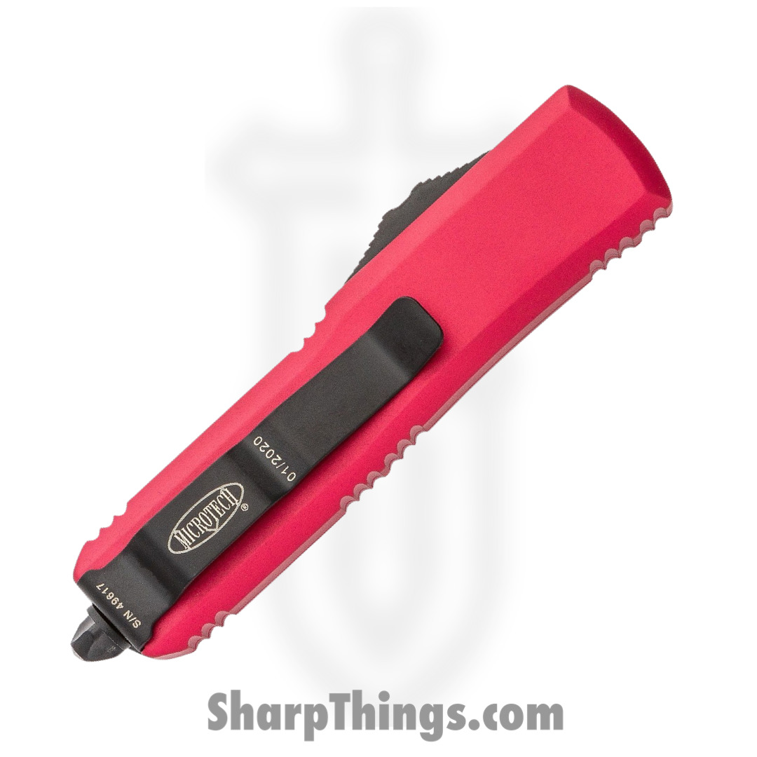 Microtech - 232-2RD - UTX-85 - OTF Auto - Elmax Coated Dagger - 6061-T6 Aluminum - Red - Image 3