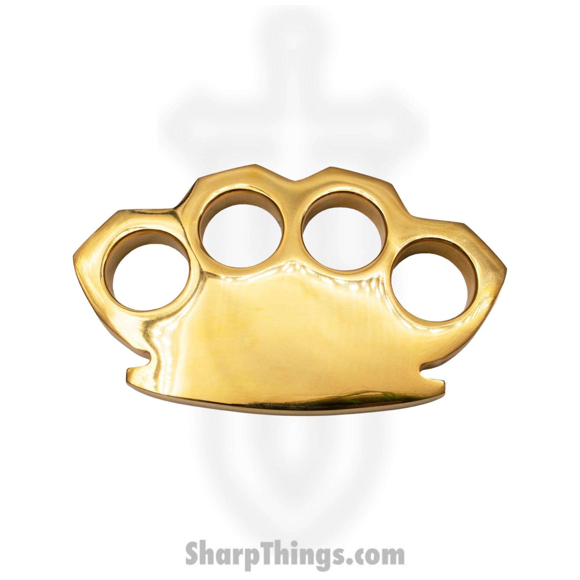 VOC - BR-950 - 2.25lb Extra Large Heavy Duty Brass Knuckles - Paper Weight - Gold