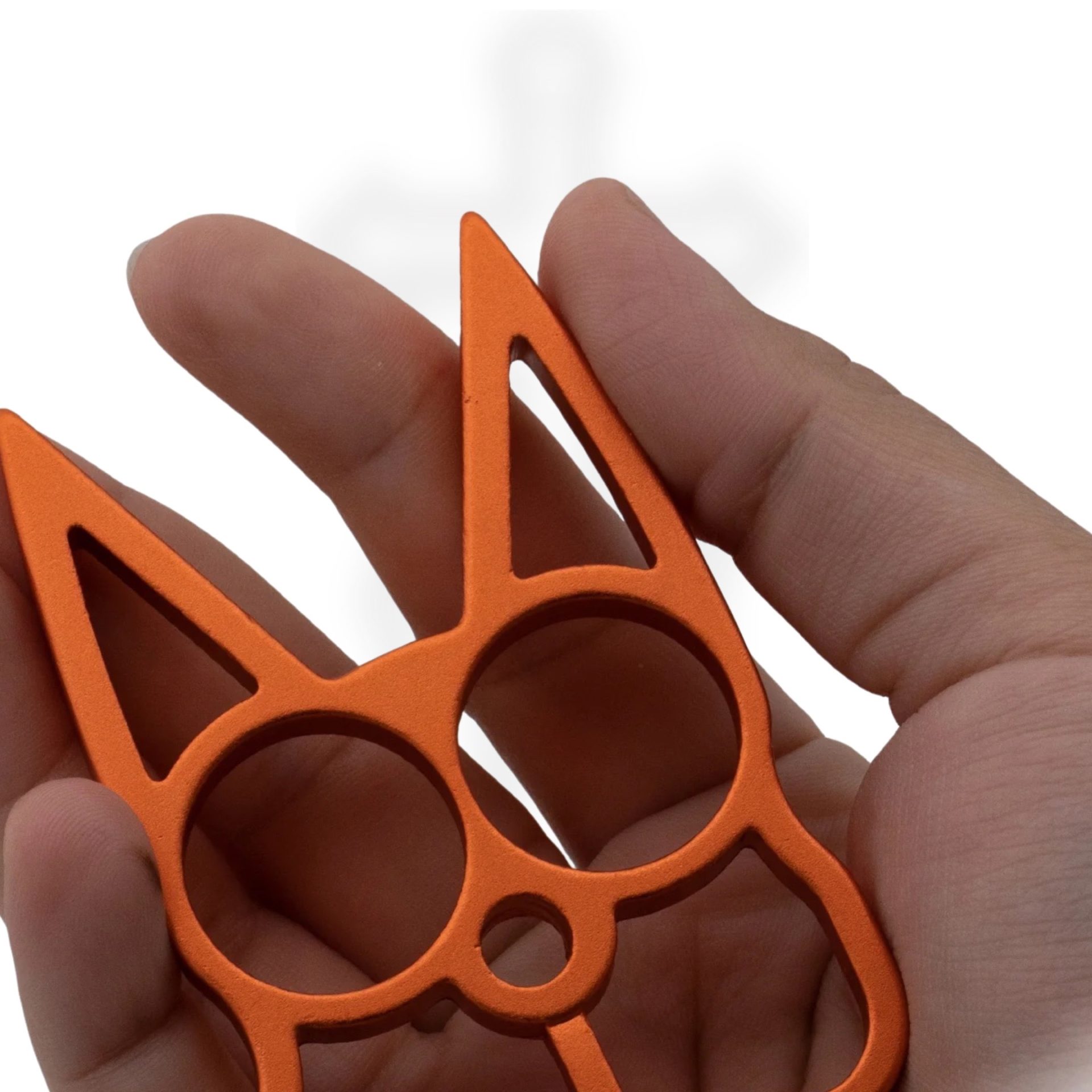 VOC - CT-009-OR - Cat Public Safety Keychain - Stainless Steel - Orange - Image 3