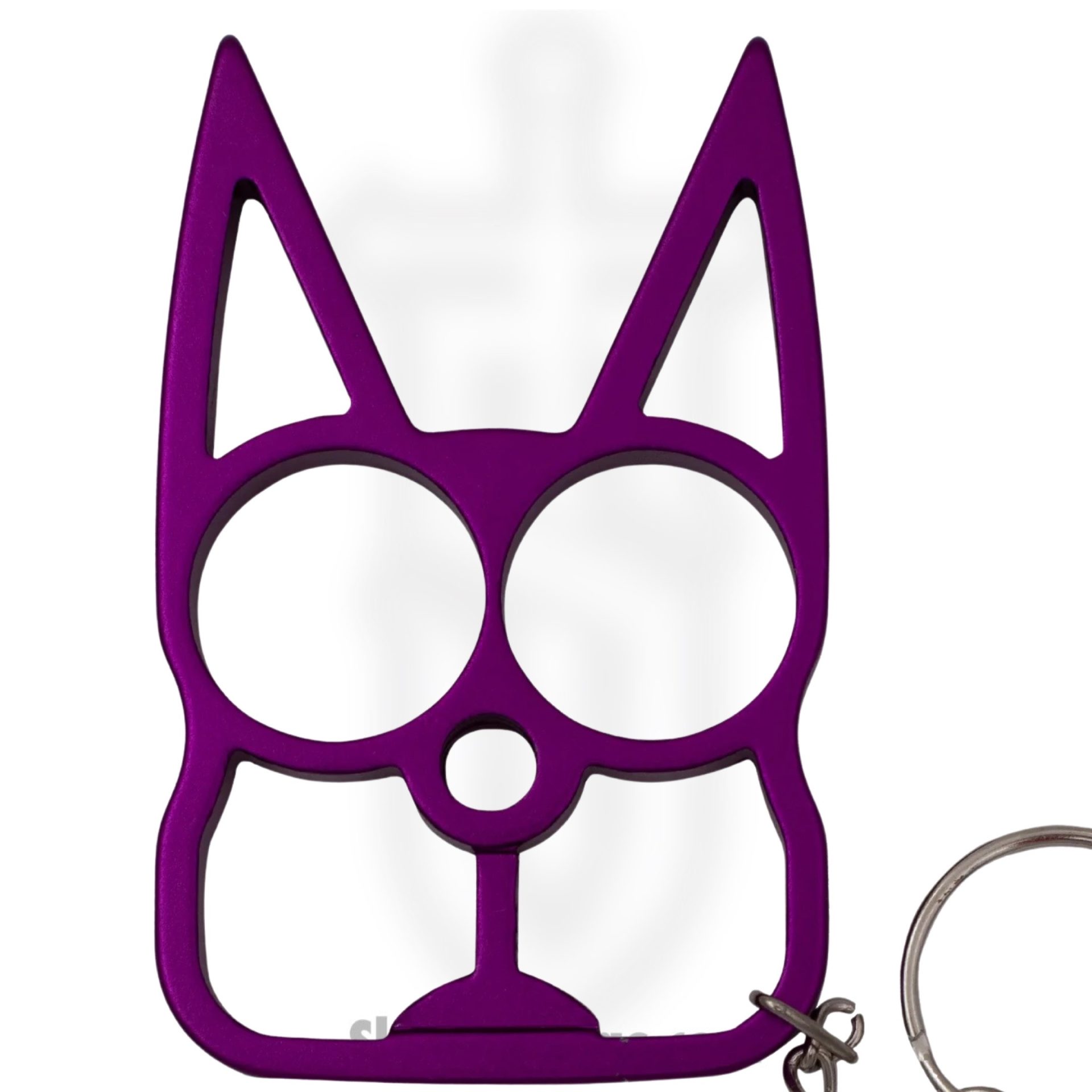 VOC - CT-009-PU - Cat Public Safety Keychain - Stainless Steel - Purple - Image 4
