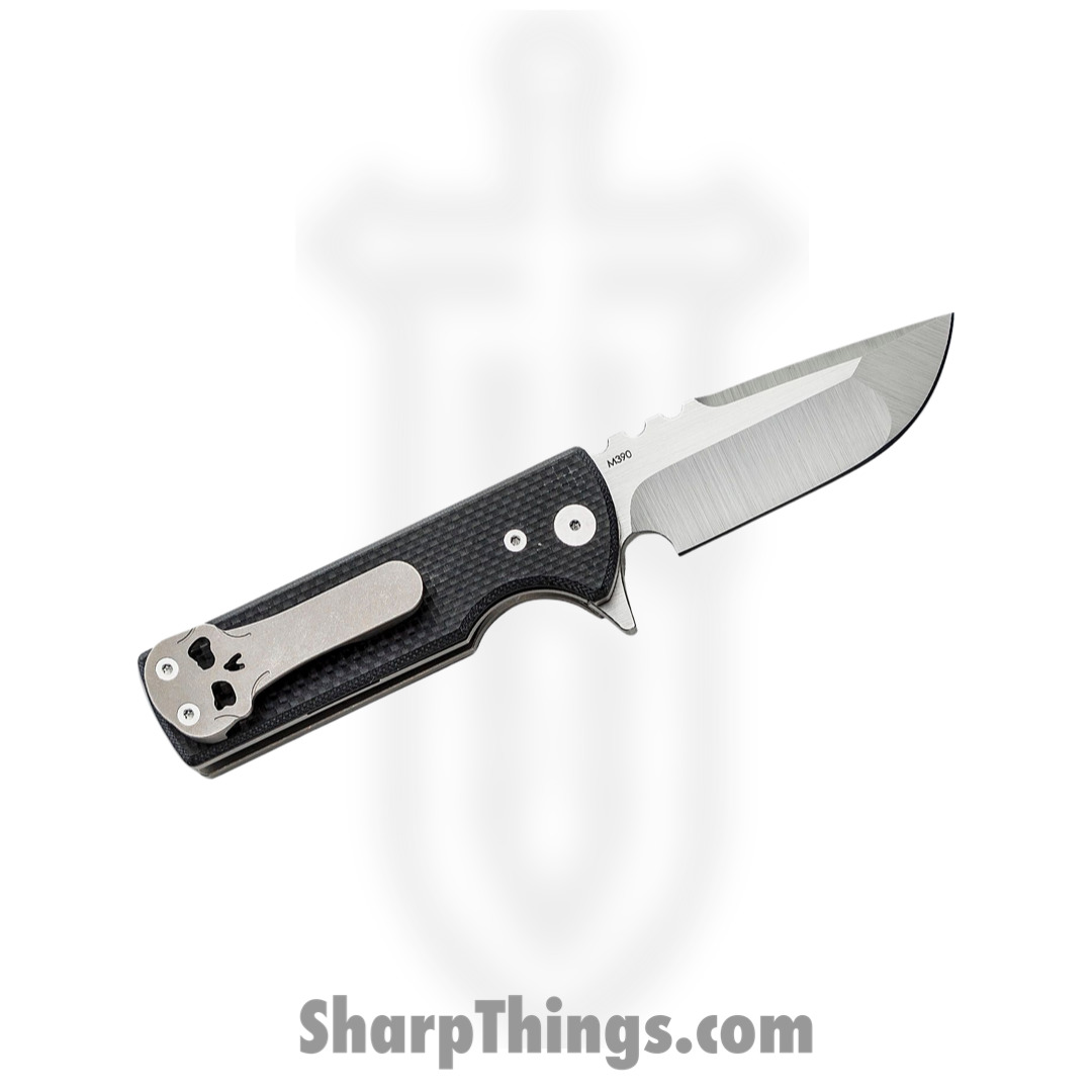 Chaves Knives - TAK/RT/BG10/BF - TAK - Folding Knife - M390 Satin Tanto - G10 - Black - Image 2
