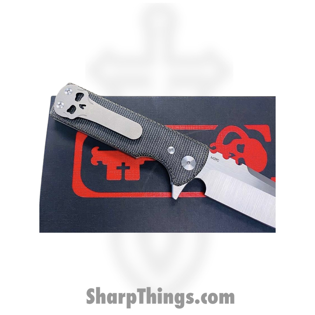 Chaves Knives - TAK/RDP/BCM/BF - TAK - Folding Knife - M390 Satin Drop Point - Micarta - Black - Image 2