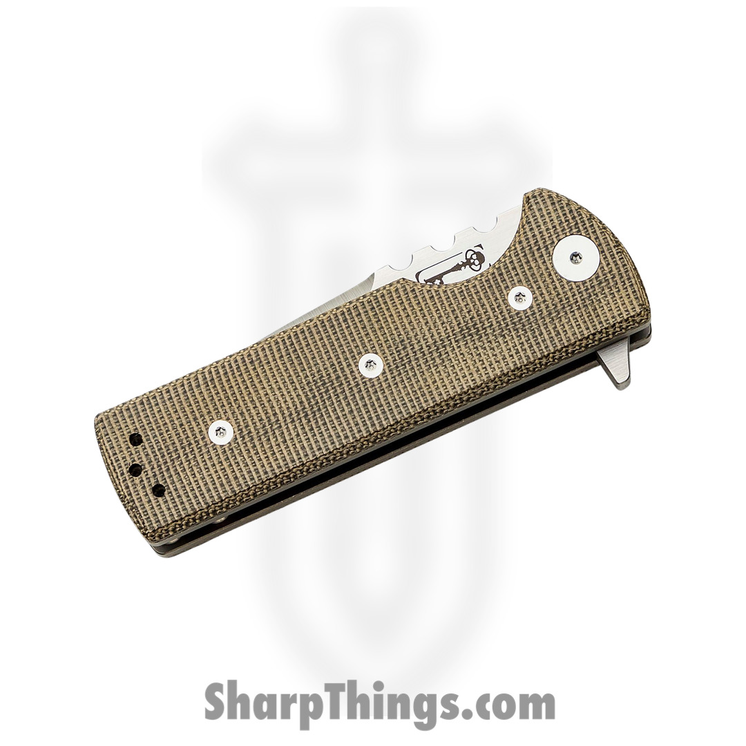 Chaves Knives - TAK/RT/GCM/BF - TAK - Folding Knife - M390 Satin Tanto - Micarta - Green - Image 3