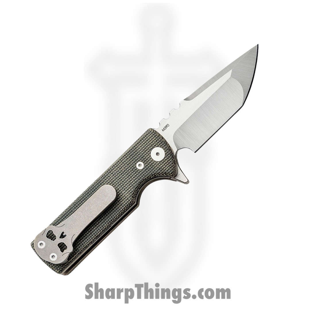 Chaves Knives - TAK/RT/BCM/BF - TAK - Folding Knife - M390 Satin Tanto - Micarta - Black - Image 5
