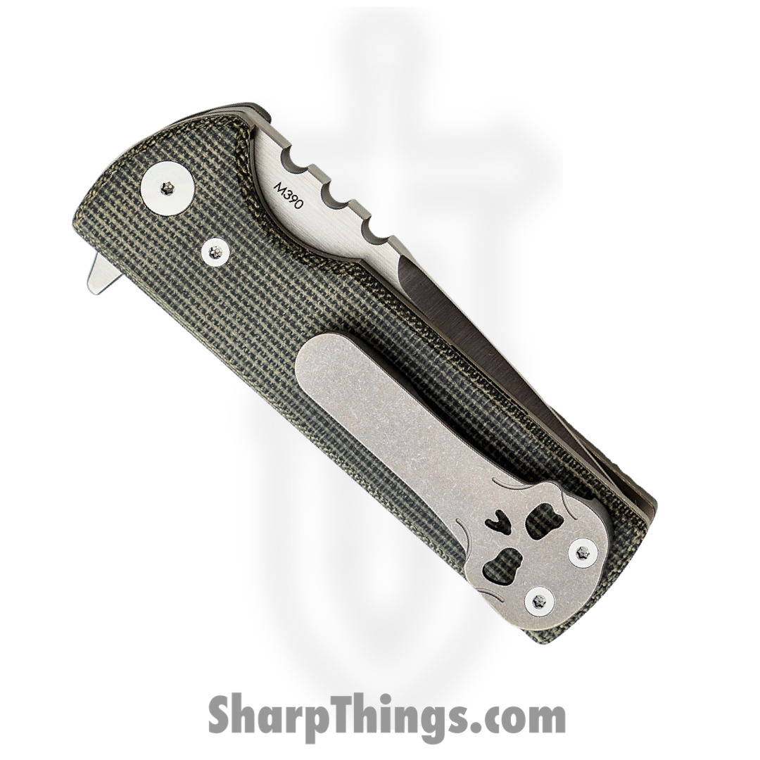 Chaves Knives - TAK/RT/BCM/BF - TAK - Folding Knife - M390 Satin Tanto - Micarta - Black - Image 3
