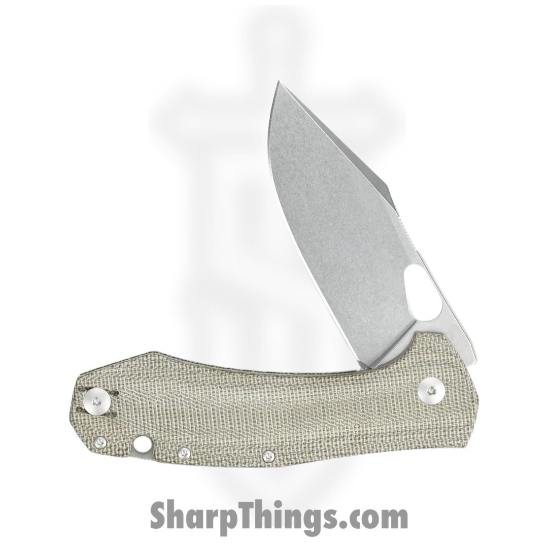 GiantMouse - GRAND-GRN-MICARTA - Ace Grand - Folding Knife - Elmax Satin Clip Point - Micarta - Green - Image 2
