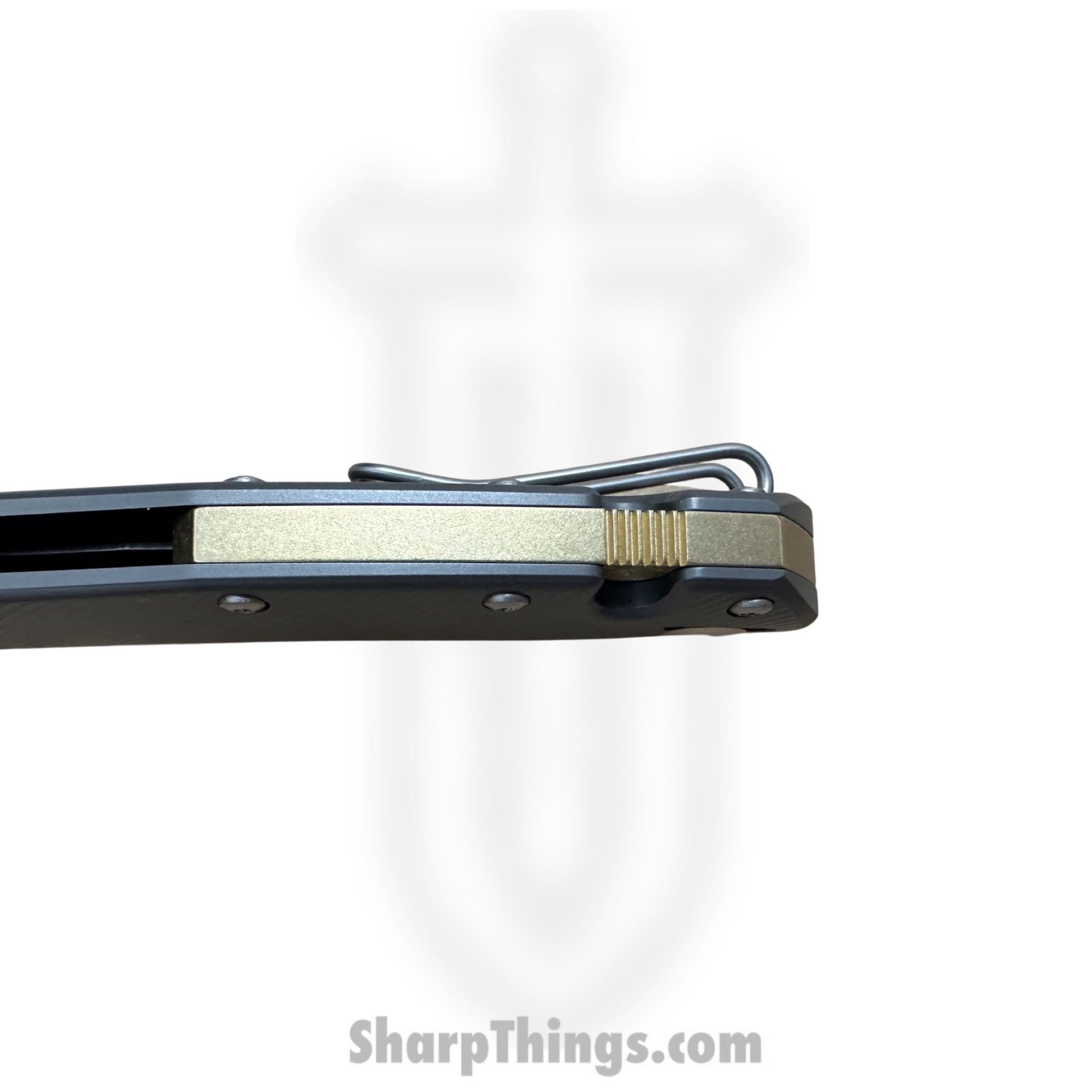 GiantMouse - ATELIER-TITANIUM - Ace Atelier Knife - Folding Knife - Elmax Satin Clip Point - Titanium - Grey - Image 5