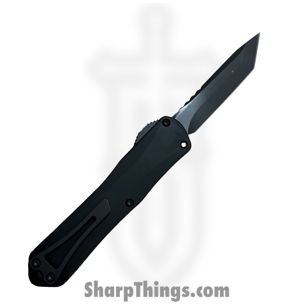 Heretic Knives - H027-6A-PREDC - Manticore E - OTF Auto - Magnacut Coated Tanto - 6061-T6 Aluminum/Engraved Logo - Black/Red - Image 8