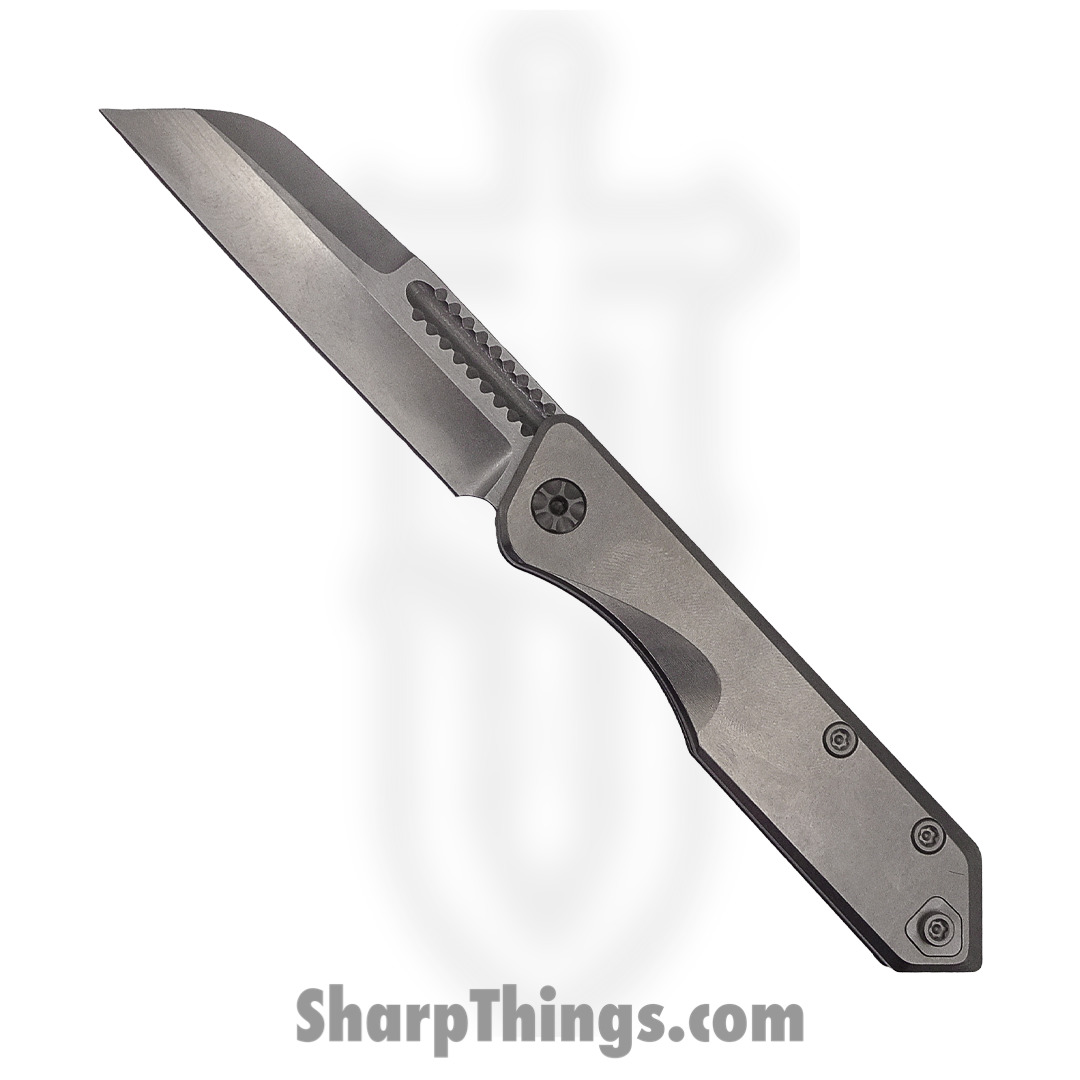 Heretic Knives - HKJNPRO323 - Custom Jinn Slip Joint Prototype - Magnacut Reverse Tanto - Tumbled Ti Scales