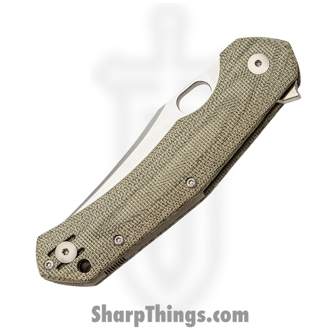 GiantMouse - JUTLAND-GRN-CANVAS - Ace Jutland - Folding Knife - Elmax Satin Clip Point - Micarta - Green - Image 3