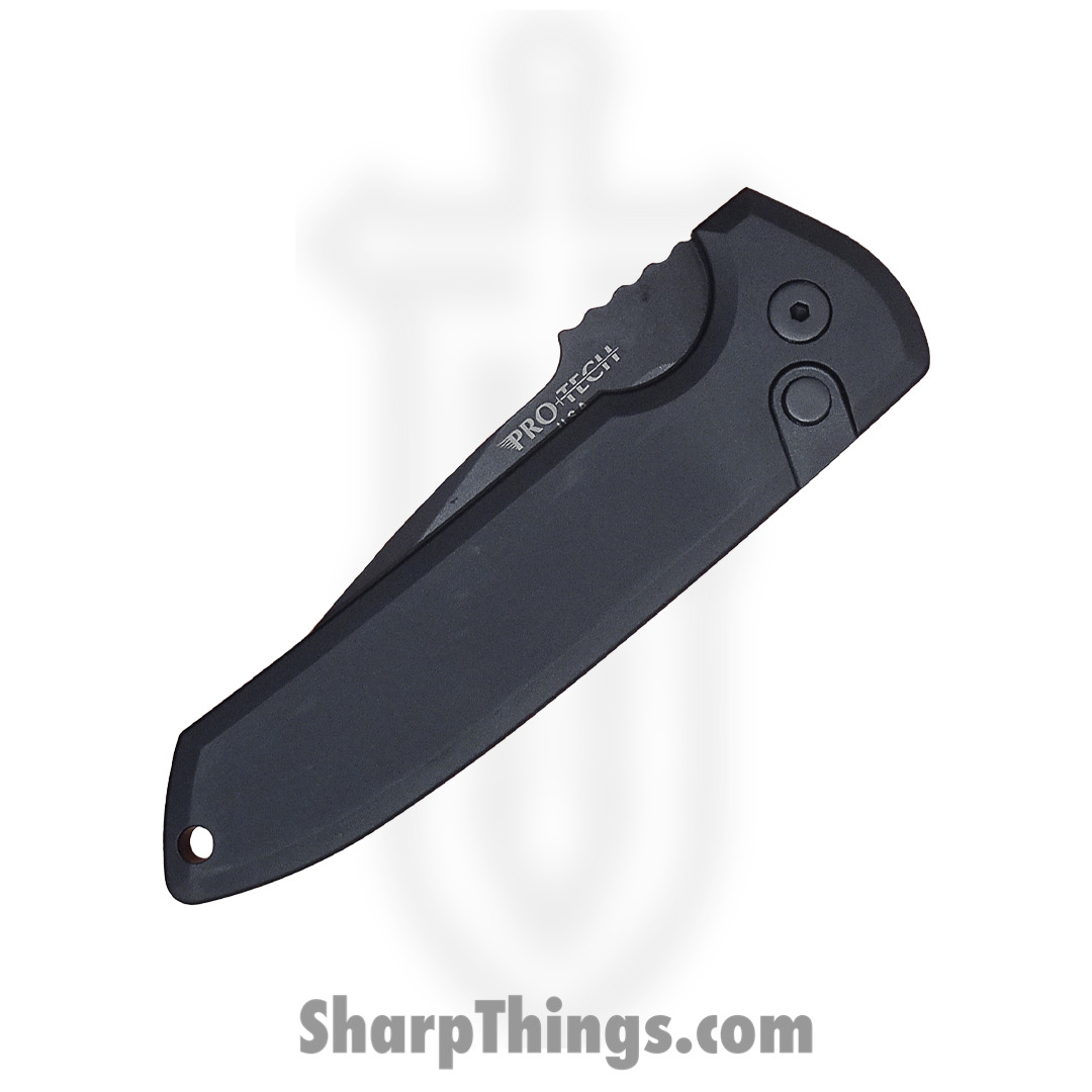 ProTech - LG303-D2 - Les George Rockeye - Automatic Knife - D2 Coated Drop Point - 6061-T6 Aluminum - Black - Image 2
