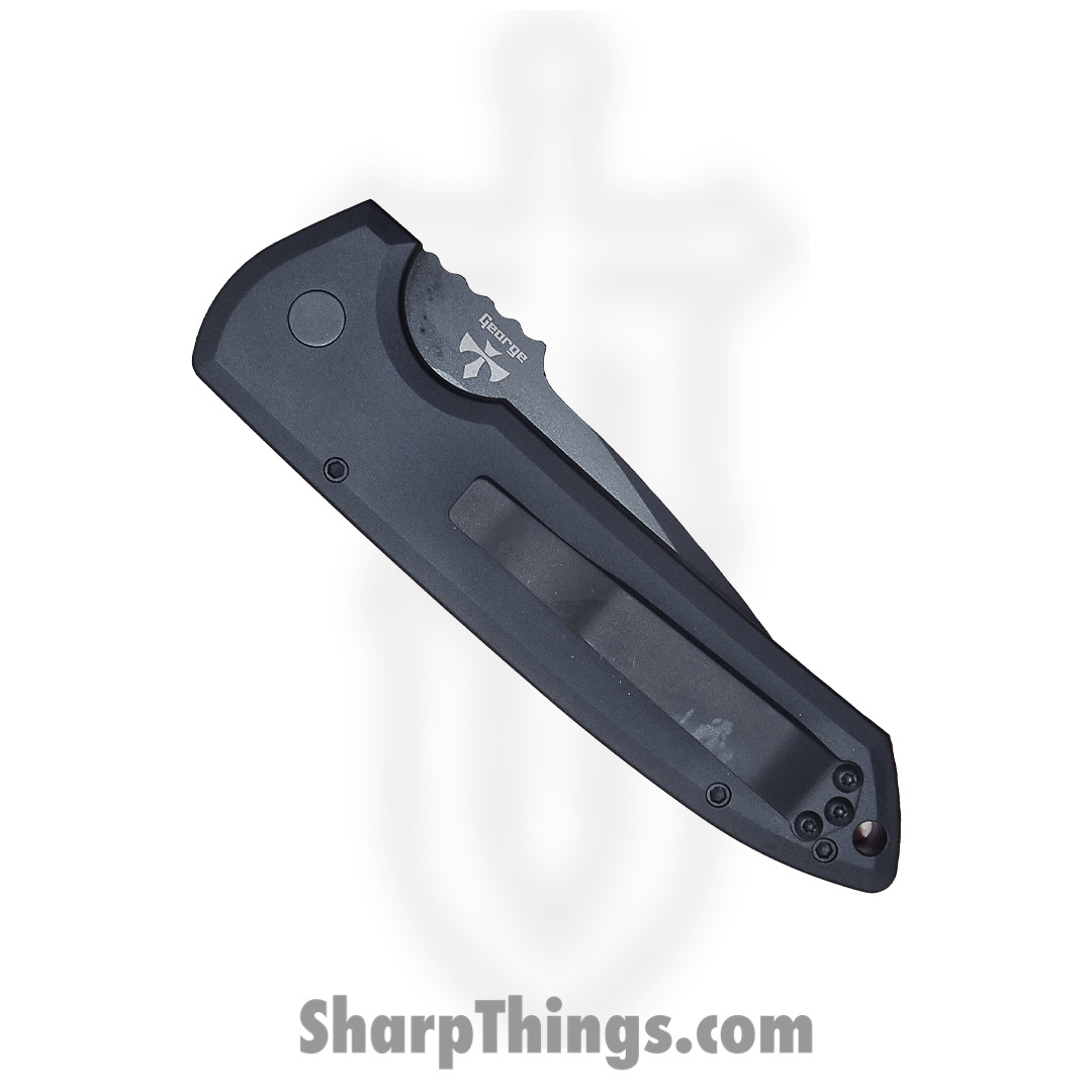 ProTech - LG303-D2 - Les George Rockeye - Automatic Knife - D2 Coated Drop Point - 6061-T6 Aluminum - Black - Image 3