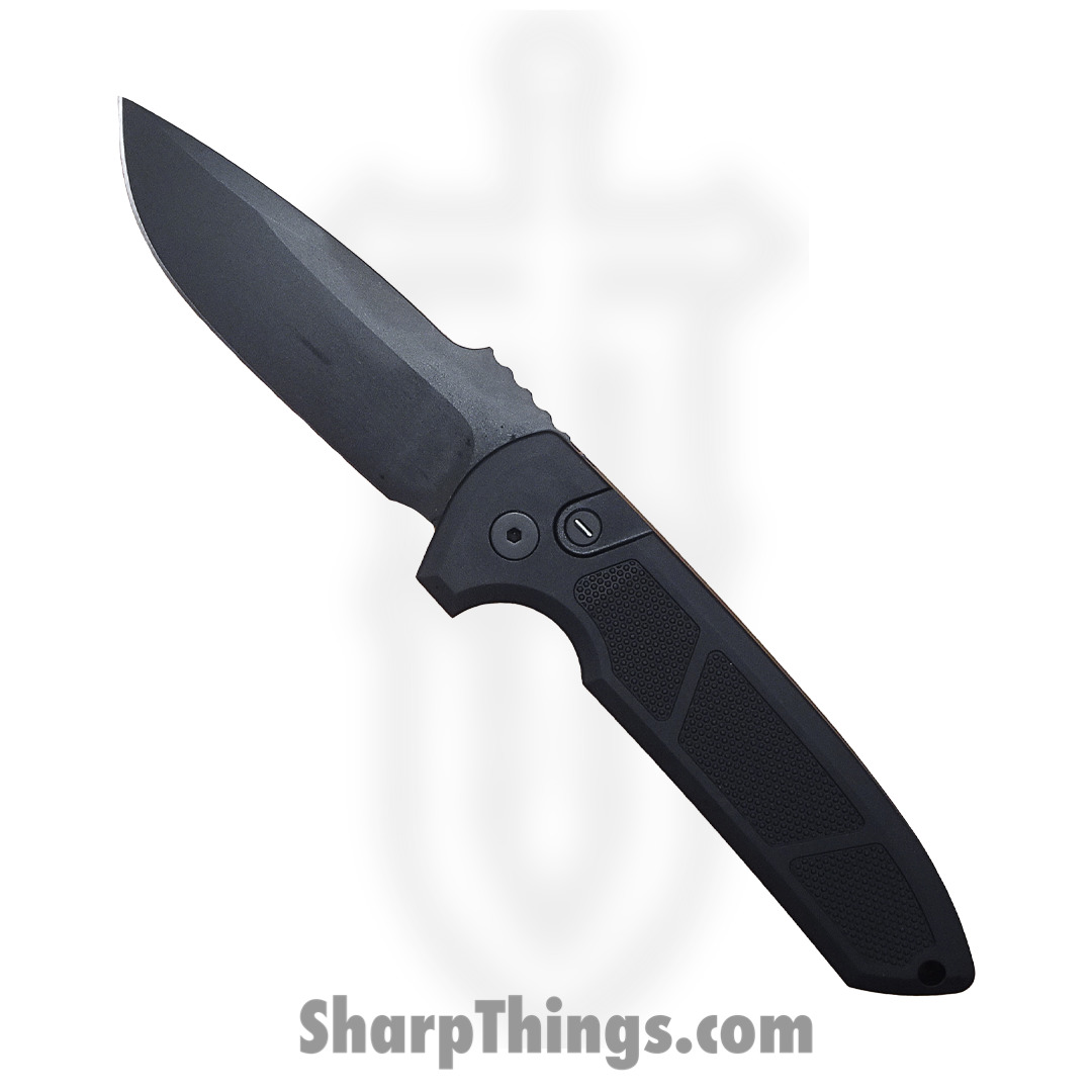 ProTech - LG307-D2 Operator - Les George Rockeye Operator - Automatic Knife - D2 Coated Drop Point - 6061-T6 Aluminum - Black