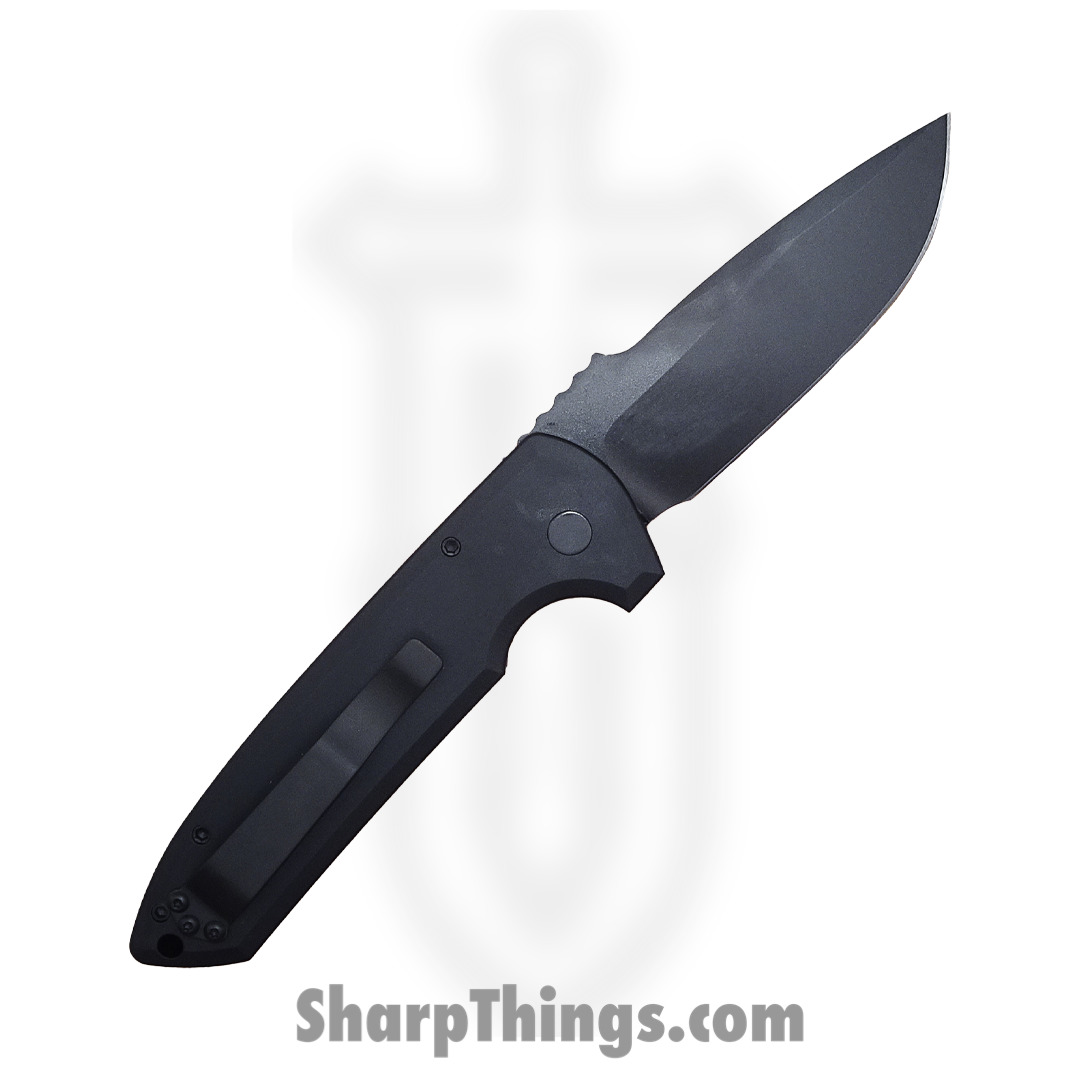 ProTech - LG307-D2 Operator - Les George Rockeye Operator - Automatic Knife - D2 Coated Drop Point - 6061-T6 Aluminum - Black - Image 4