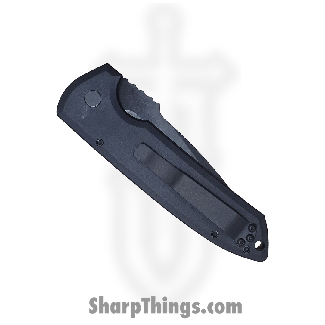 ProTech - LG307-D2 Operator - Les George Rockeye Operator - Automatic Knife - D2 Coated Drop Point - 6061-T6 Aluminum - Black - Image 3