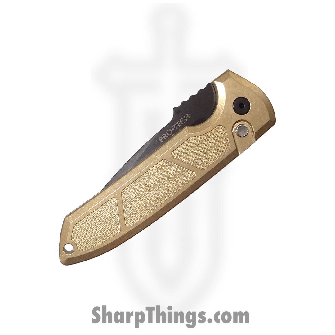 ProTech - LG336-D2 - Les George Rockeye Custom - Automatic Knife - D2 Coated Drop Point - AlBronze - Bronze - Image 2