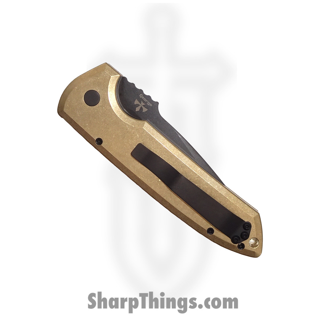 ProTech - LG336-D2 - Les George Rockeye Custom - Automatic Knife - D2 Coated Drop Point - AlBronze - Bronze - Image 3
