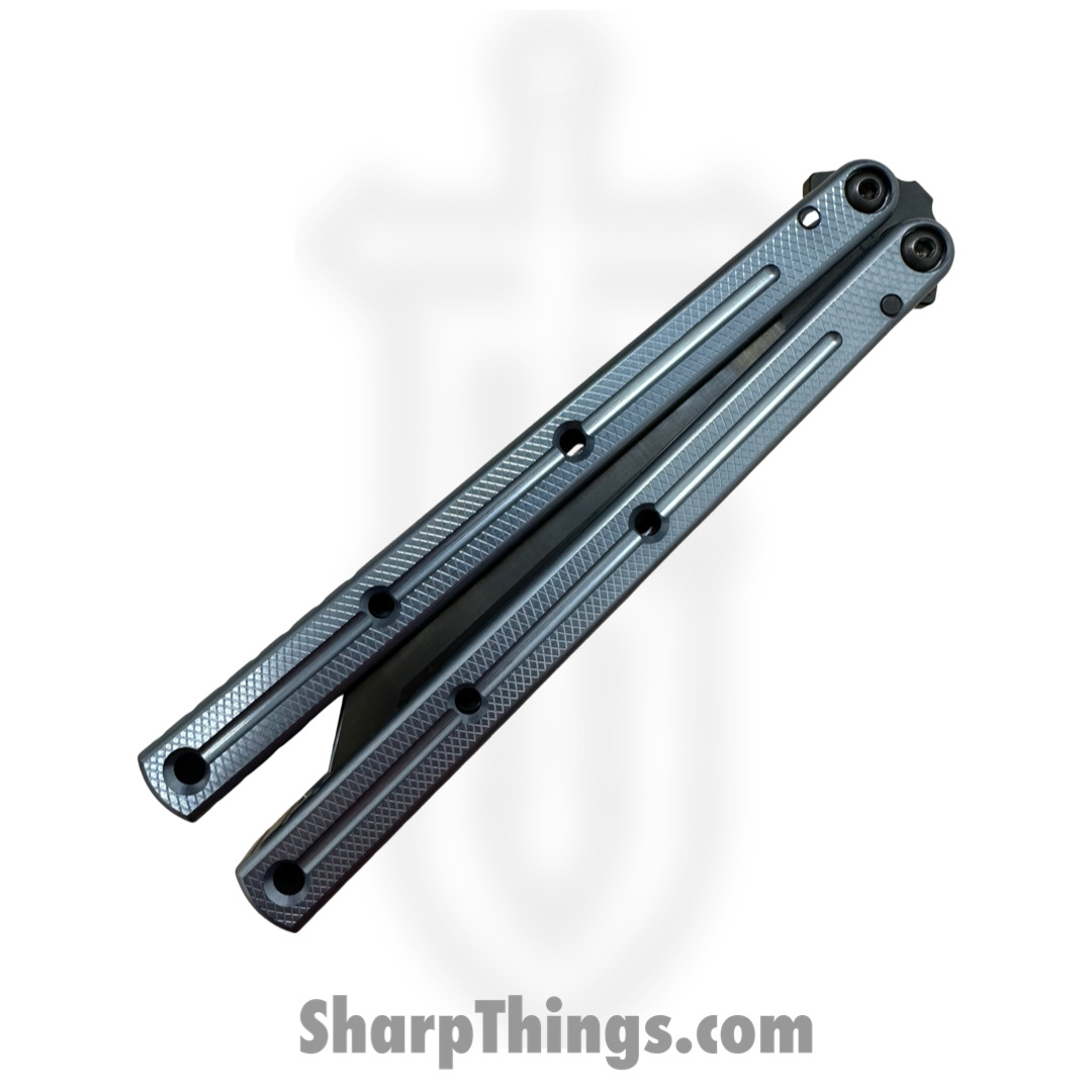 Squid Industries - 09TNALDCORGM - Krake Raken Tanto V2.5 Inked Balisong Knife - AEB-L 7075 - Gunmetal - Image 4