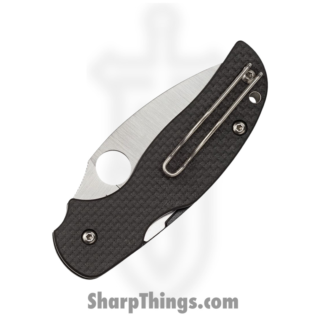 Spyderco - SC123CFPCL - Sage 5 Alzheimers - Folding Knife - S30V Satin Spear Point - CF/G10 - Black - Image 2
