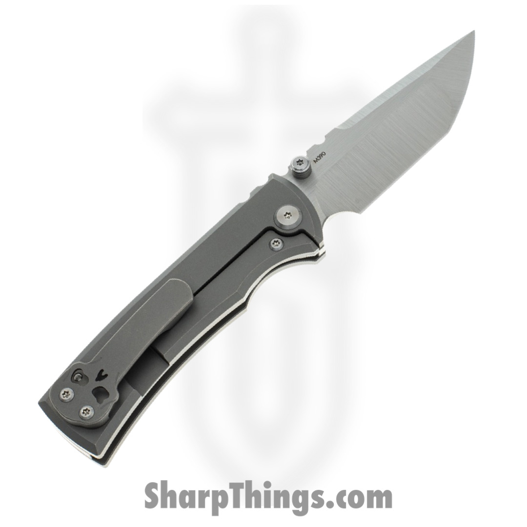 Chaves Knives - ST-RT-SWTI-BF - Rendencion Street Framelock - Folding Knife - M390 Stonewash Tanto - Titanium - Stonewash - Image 2