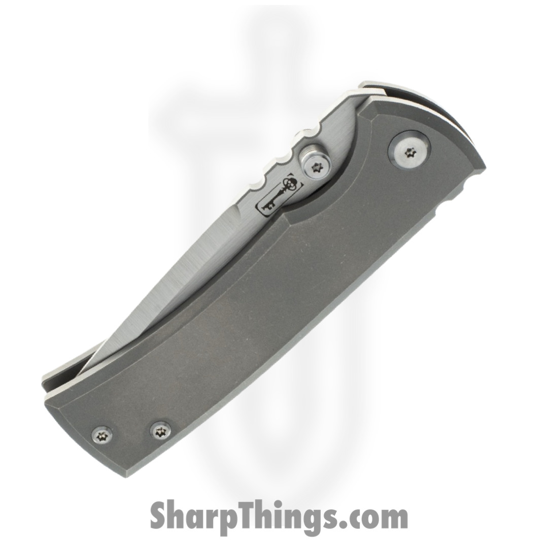 Chaves Knives - ST-RT-SWTI-BF - Rendencion Street Framelock - Folding Knife - M390 Stonewash Tanto - Titanium - Stonewash - Image 4