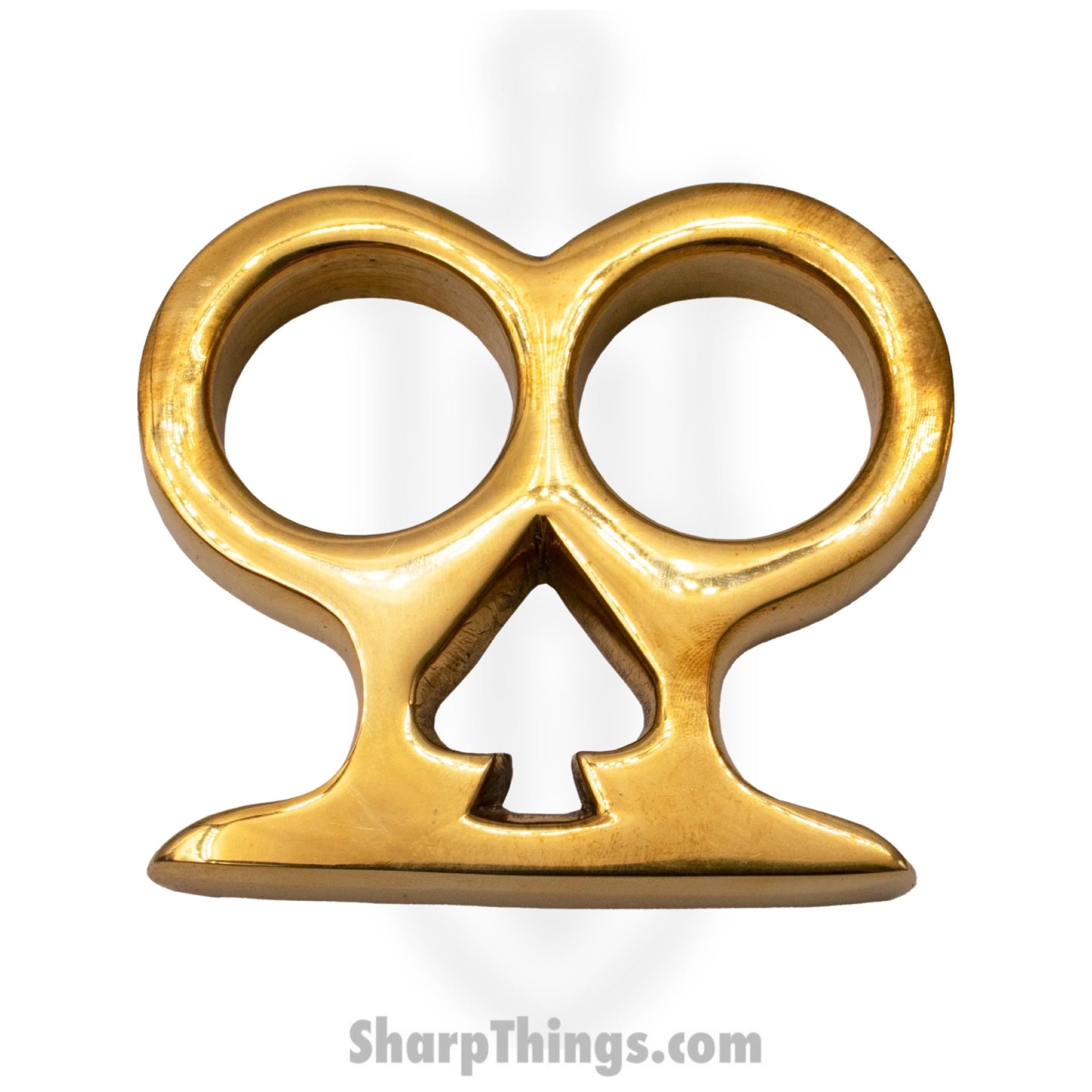 VOC - TF-220-BRA - Ace of Spades Two Finger Brass Knuckle Duster - Gold