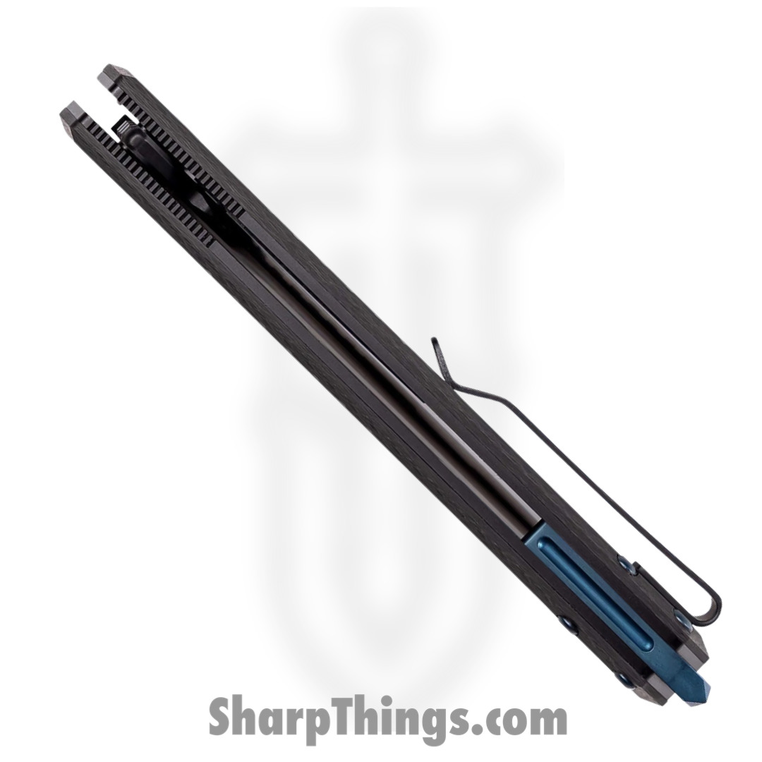 Tekto - TKF1ABKCFBL - F1 Alpha - Folding Knife - D2 Coated Drop Point - Carbon Fiber - Black Blue - Image 9
