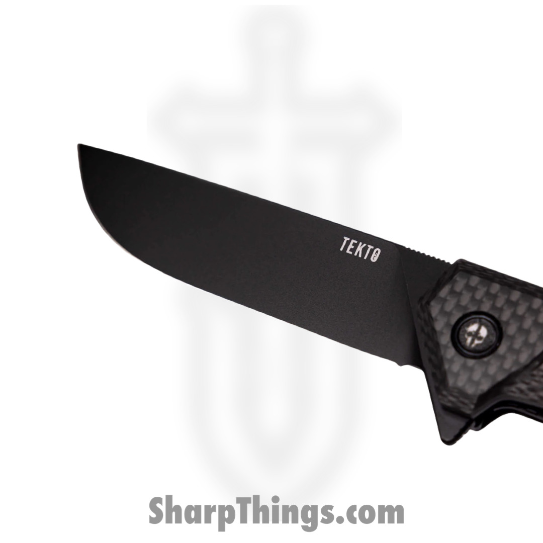 Tekto - TKF1ABKCFBL - F1 Alpha - Folding Knife - D2 Coated Drop Point - Carbon Fiber - Black Blue - Image 6