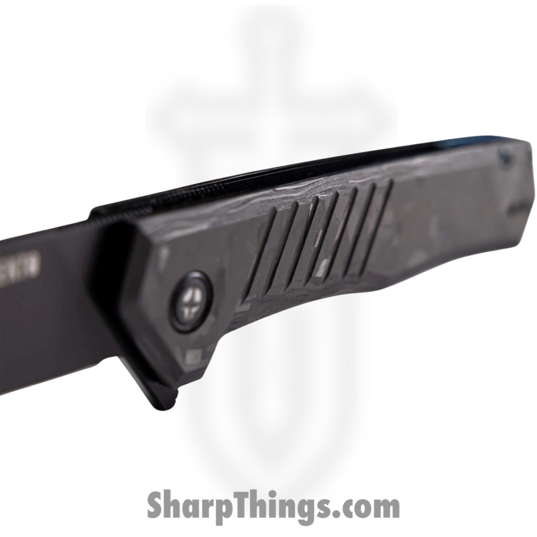 Tekto - TKF1AFGCBBL - F1 Alpha - Folding Knife - D2 Coated Drop Point - Carbon Fiber - Black Blue - Image 4