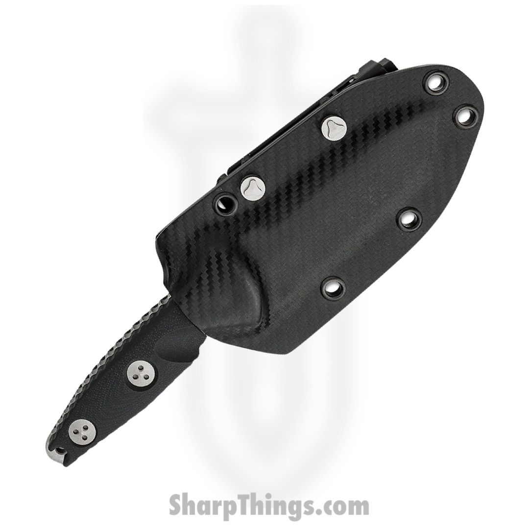 Microtech - 114M-11AP - Mini Socom Alpha - Fixed Blade Knife - Elmax, M390, 204P Apocalyptic Tanto - G10 - Black - Image 3
