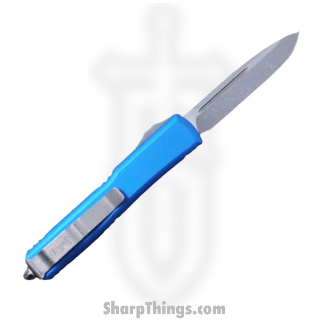 Microtech - 121-10APBL - Ultratech S/E Apocalyptic Drop Point Knife - Aluminum - Blue - Image 2