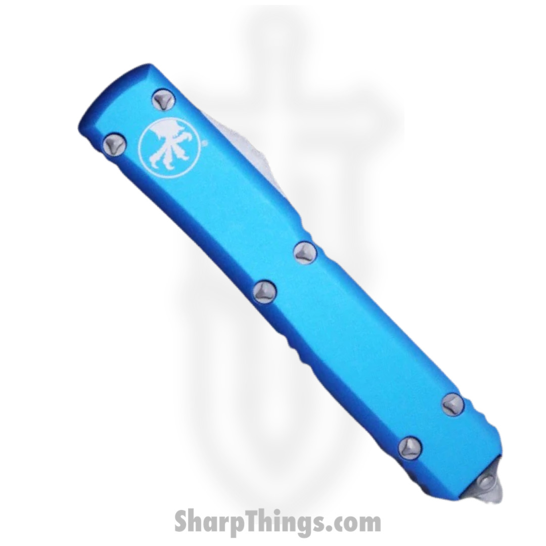 Microtech - 121-10APBL - Ultratech S/E Apocalyptic Drop Point Knife - Aluminum - Blue - Image 3
