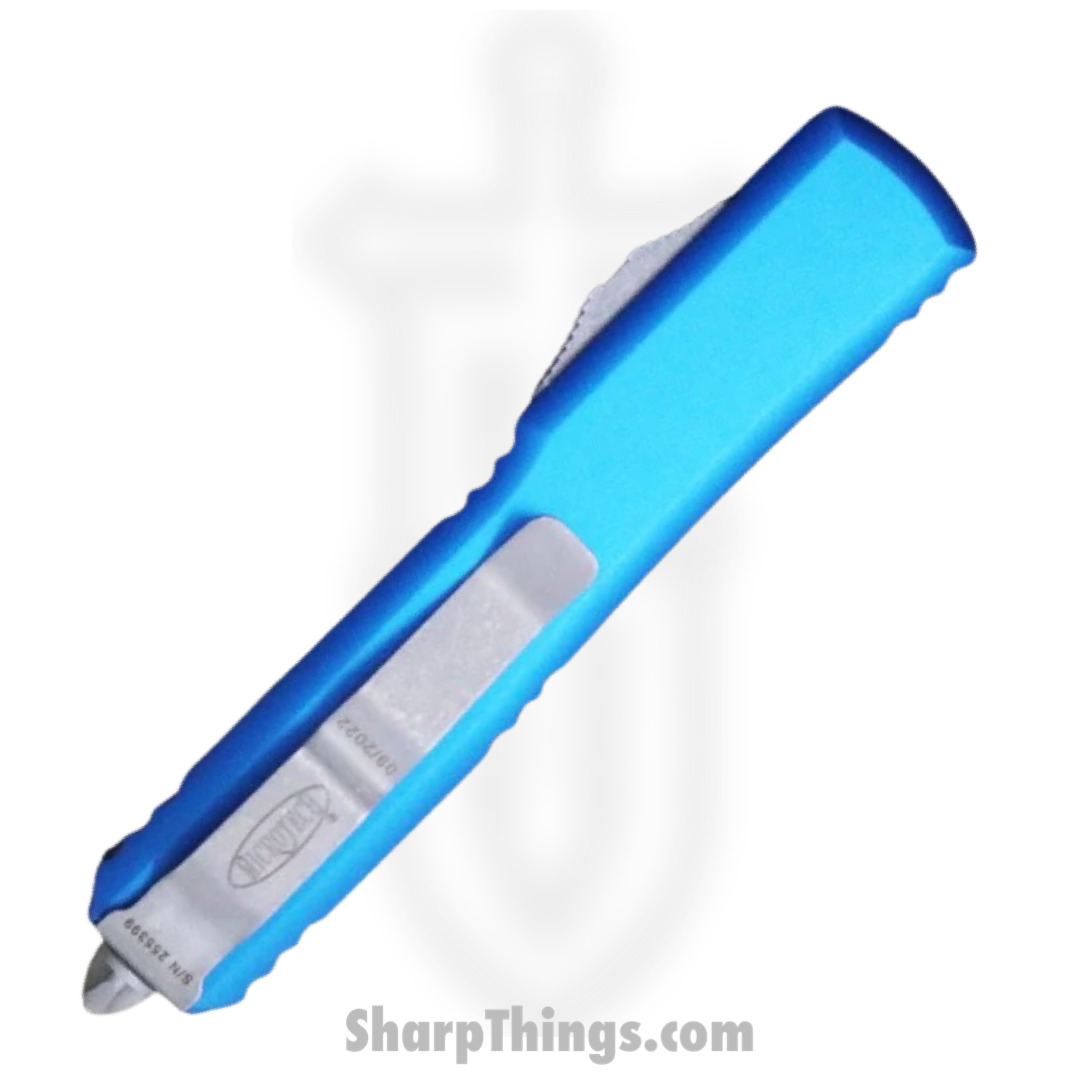 Microtech - 121-10APBL - Ultratech S/E Apocalyptic Drop Point Knife - Aluminum - Blue - Image 4
