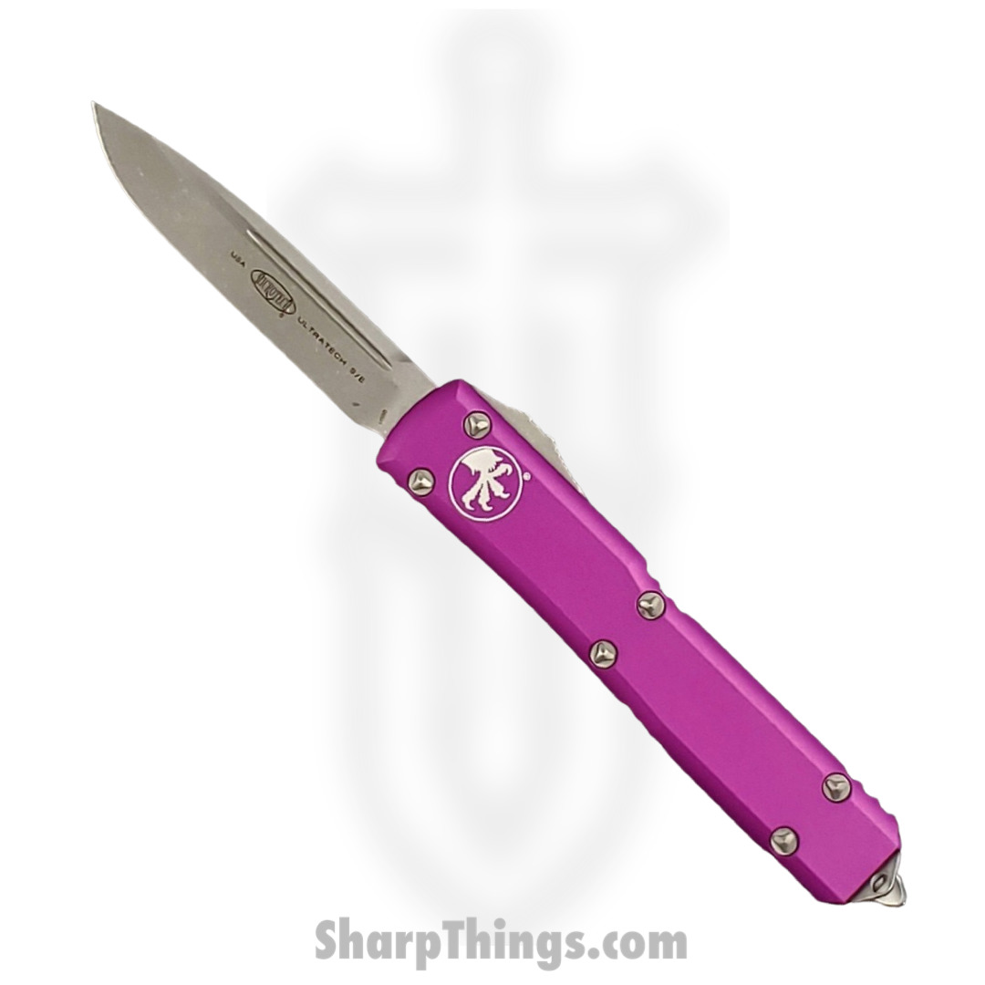 Microtech - 121-10APVI - Ultratech S/E Apocalyptic Drop Point Automatic Knife - Aluminum - Violet - Image 2