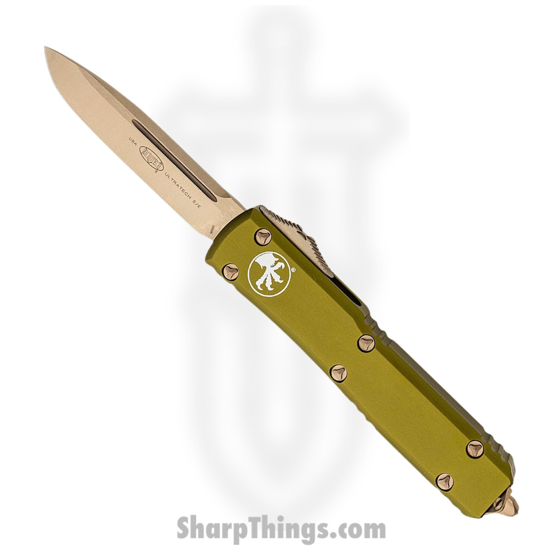 Microtech - 121-13OD - Ultratech - OTF Auto - 121-13OD Ultratech OTF Auto - 6061-T6 Aluminum - OD Green/Bronze