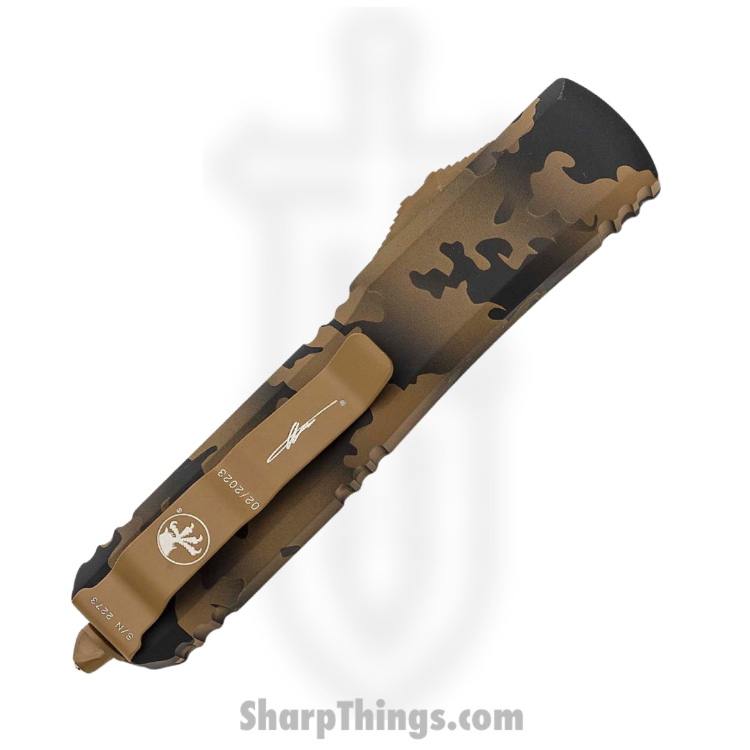 Microtech - 121-1CCS - Ultratech S/E Tactical Automatic OTF Knife - Aluminum - Coyote Camo Brown - Image 5