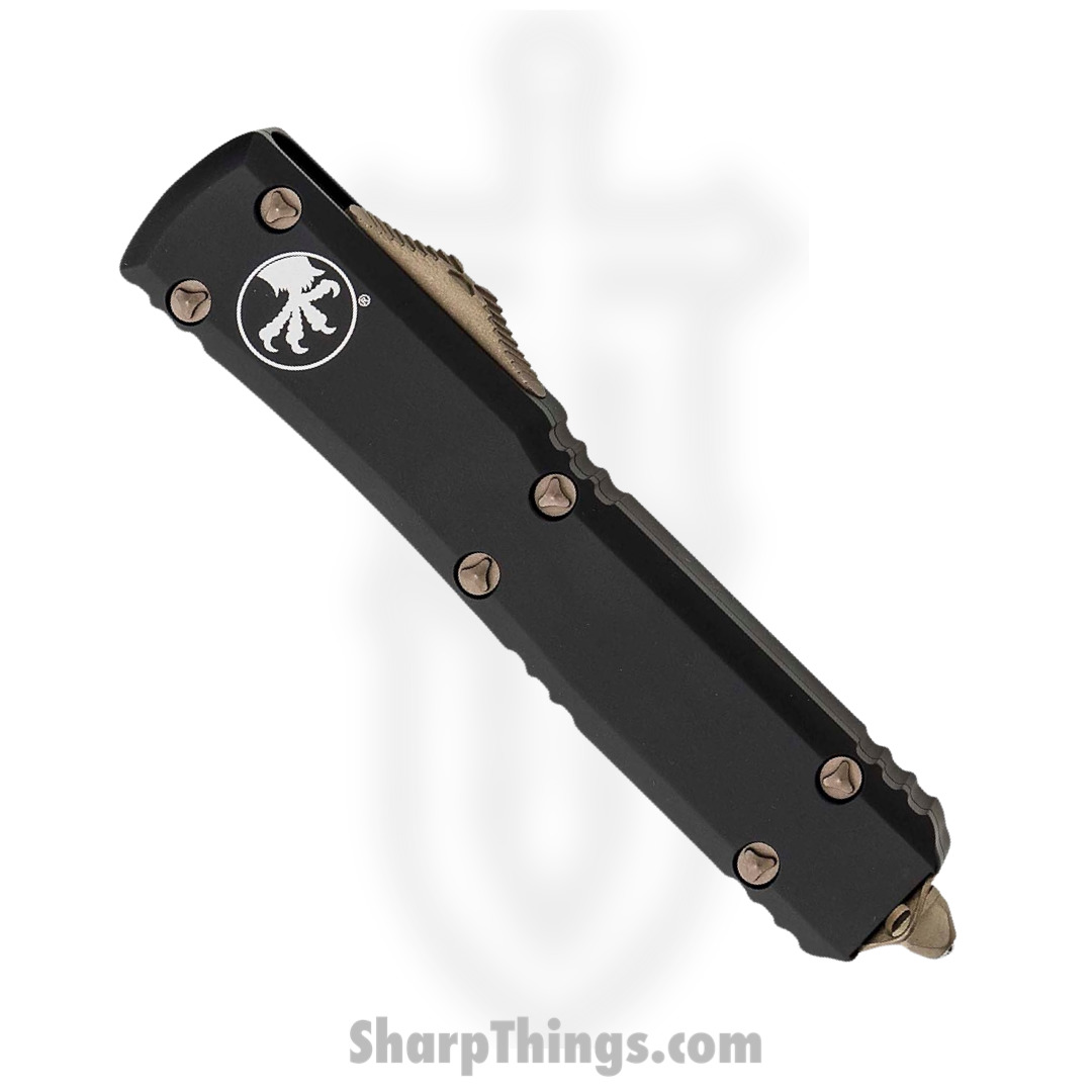 Microtech - 122-15AP - Ultratech - OTF Auto - Elmax. M390, 204P Bronze Apocalyptic Dagger - 6061-T6 Aluminum - Black - Image 2