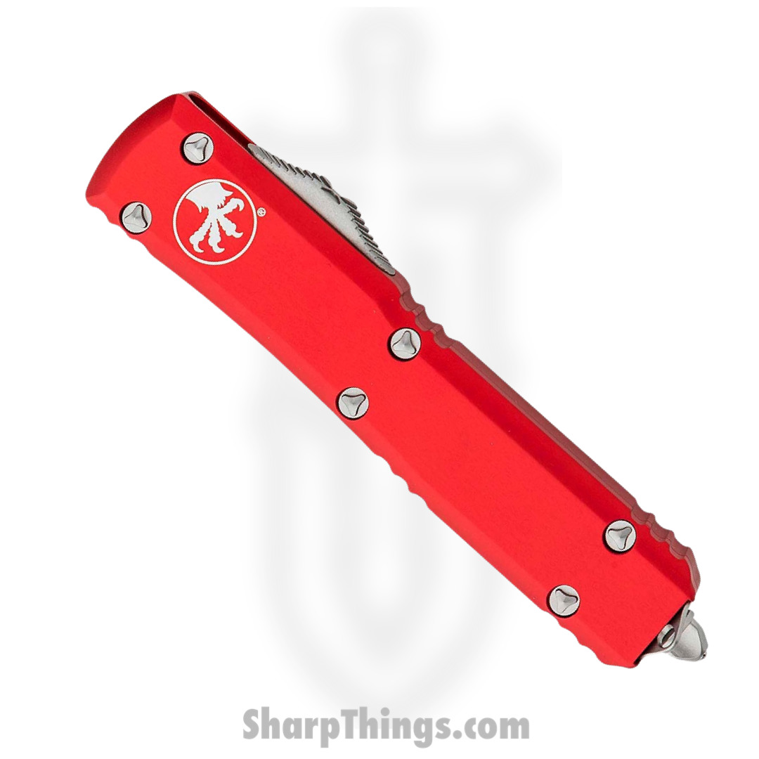 Microtech - 123-4RD - Ultratech - OTF Auto - Elmax. M390, 204P Satin Tanto - 6061-T6 Aluminum - Red - Image 3